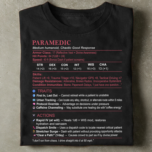 Paramedic Stats Classic Unisex T-Shirt