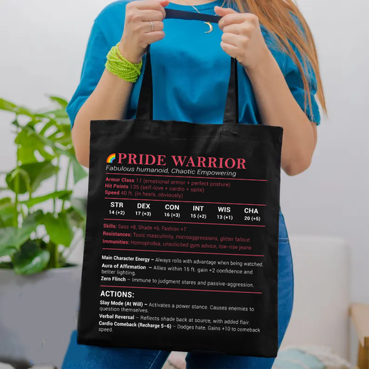 Pride Warrior Stats Tote Bag