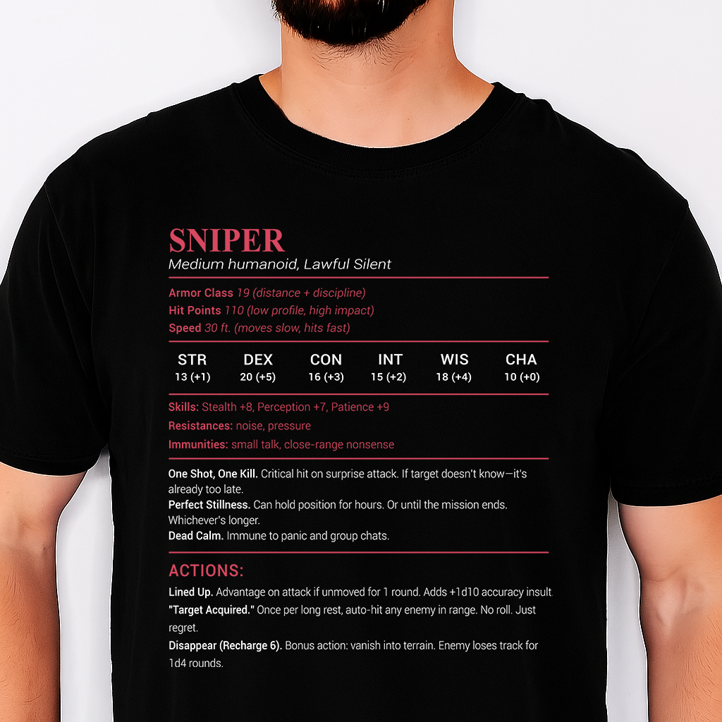 Sniper Stats Classic Unisex T-Shirt