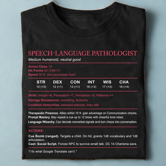 Speech Language Pathologist Stats Classic Unisex T-Shirt