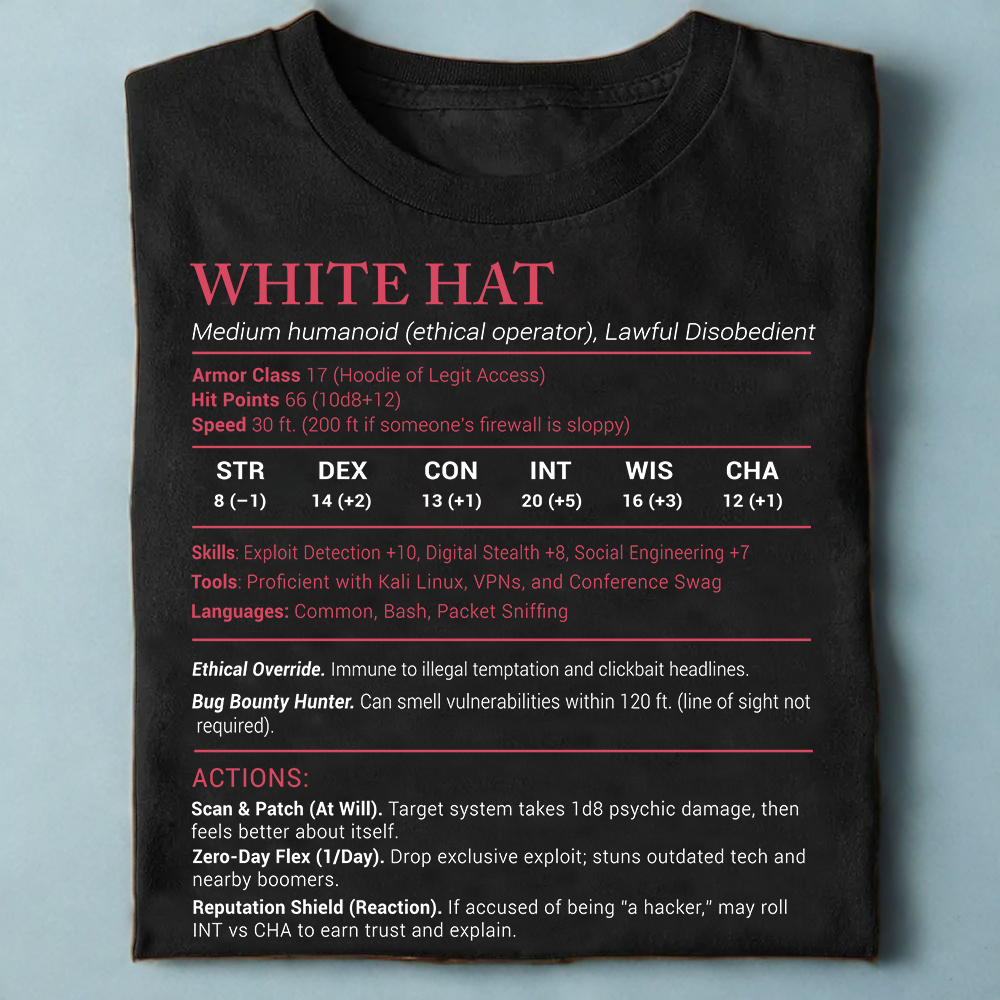 White Hat Stats Classic Unisex T-Shirt